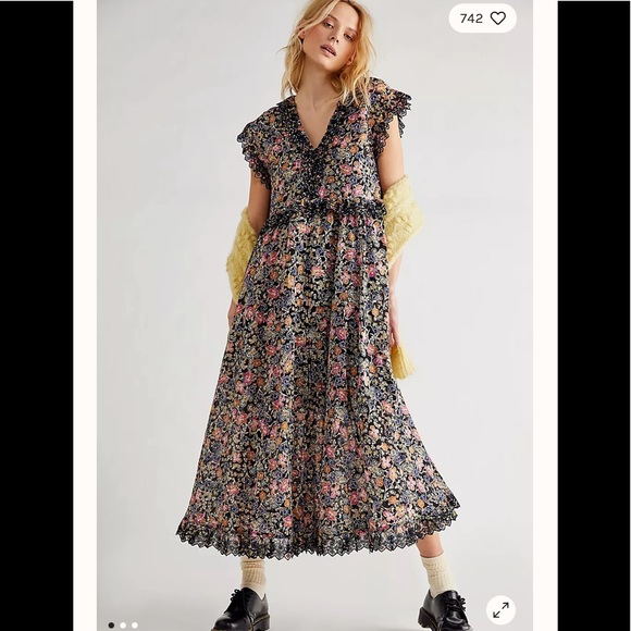 NWT Free People Milania Maxi Dress - Picture 7 of 7
